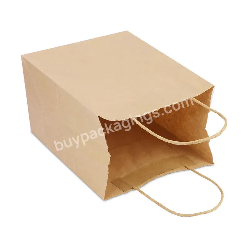 Recyclable Kraft Paper Bag Shopping Bag Gift Bag With Handles - Buy Kraft Paper Bag,Gift Bag With Handles,Paper Shopping Bag.