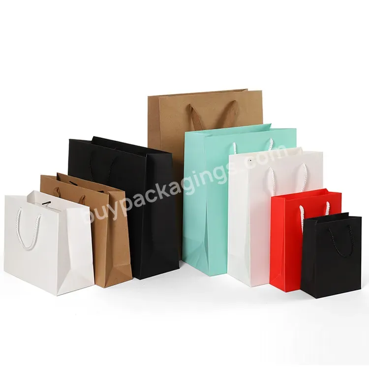 Recyclable Kraft Paper Bag With Your Own Logo Custom Shipping Gift Bags With Handle - Buy Custom Paper Packaging Bags,Custom Shipping Paper Bag,Gift Bags.