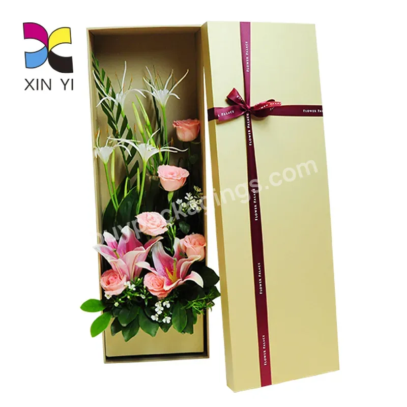 Recyclable Kraft Paper Bouquet Preserved Flower Box With Custom Logo - Buy Preserved Flower Box,Cardboard Box Packaging,Recycled Cardboard Box Packaging.