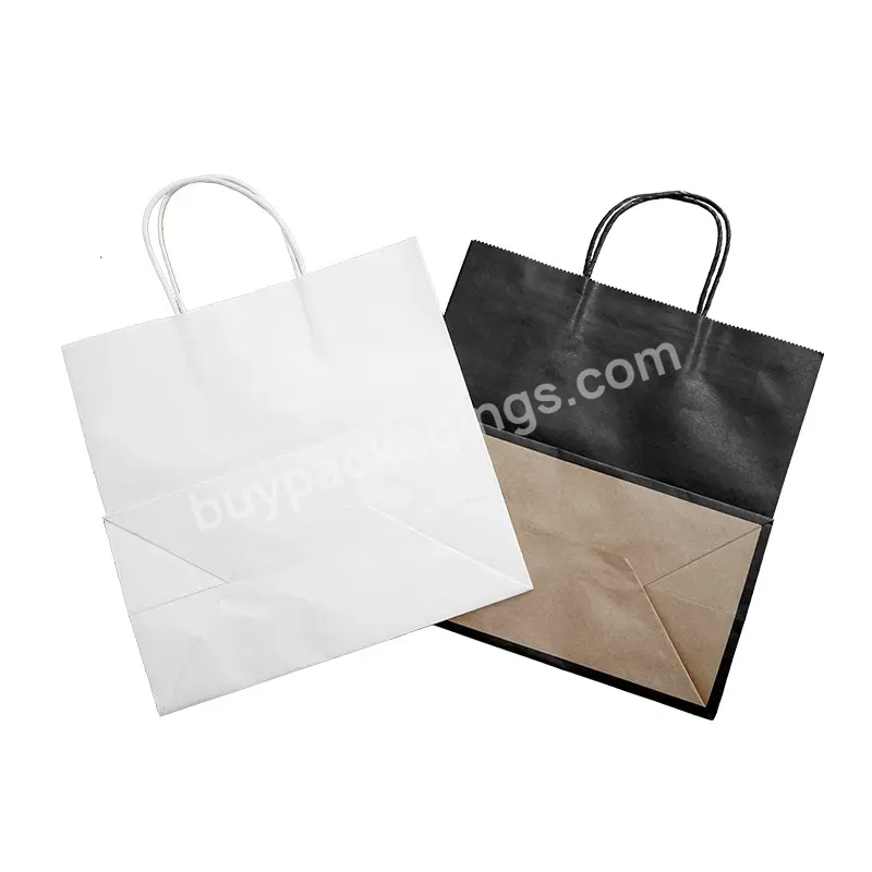 Recyclable Kraft Paper Pouch Reusable Shopping Bags Logo Printed With Handle - Buy Paper Bag,Kraft Paper Bag,Paper Bag With Handle.