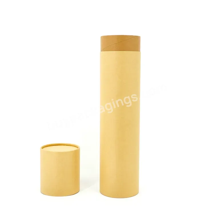 Recyclable Long Thin Kraft Round Cylinder Snack Tea Containers Food Grade Paper Tube Packaging With Lid For Food - Buy Paper Tube Containers For Food With Lid,Food Grade Paper Tubes For Food,Food Grade Paper Tube For Coffee.