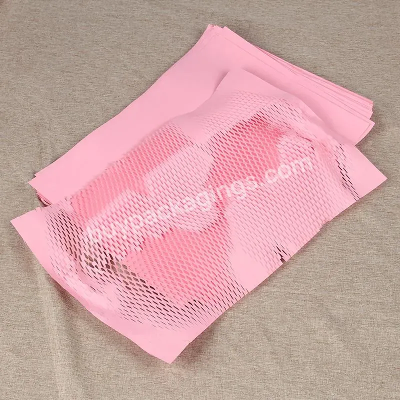 Recyclable Packaging Paper Cushioning Wrap Honeycomb Paper Decorations Pink Honeycomb Wrapping Paper - Buy Pink Honeycomb Wrapping Paper,Honeycomb Paper Decorations,Recyclable Packaging Paper.