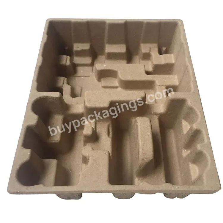 Recyclable Paper Molded Pulp Packaging For Electronics Corrugated Tray Pulp Insert Packages Paper Pulp Packaging Manufacturing