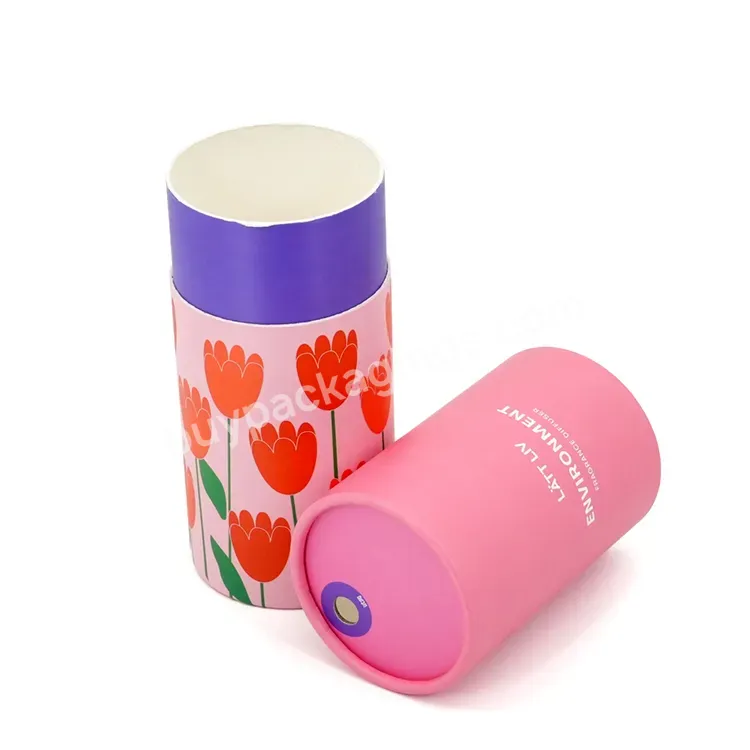 Recyclable Pink 60x80mm 100ml Craft Matte Round Cylinder Essential Oil Lipstick Cosmetic Bottle Packaging Paper Tube - Buy Gift Skin Care Perfume Packaging Paper Tube,Packaging Boxes Paper Tube For Essential Oil,Glass Jar Thin Cosmetics Paper Tube.