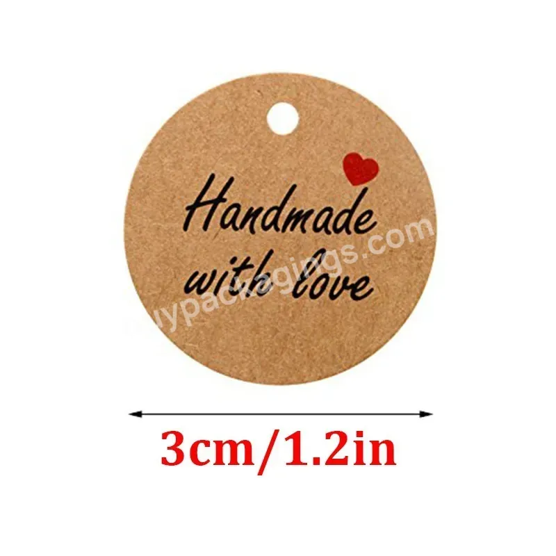 Recyclable Round Shape Custom Brand Logo Size Swing Tag Clothing Tags With Sring