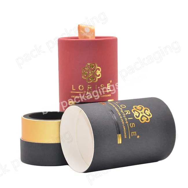 Recyclable Round Wholesales Perfume Bottle Packaging Kraft Paper Cylindrical Tube Boxes