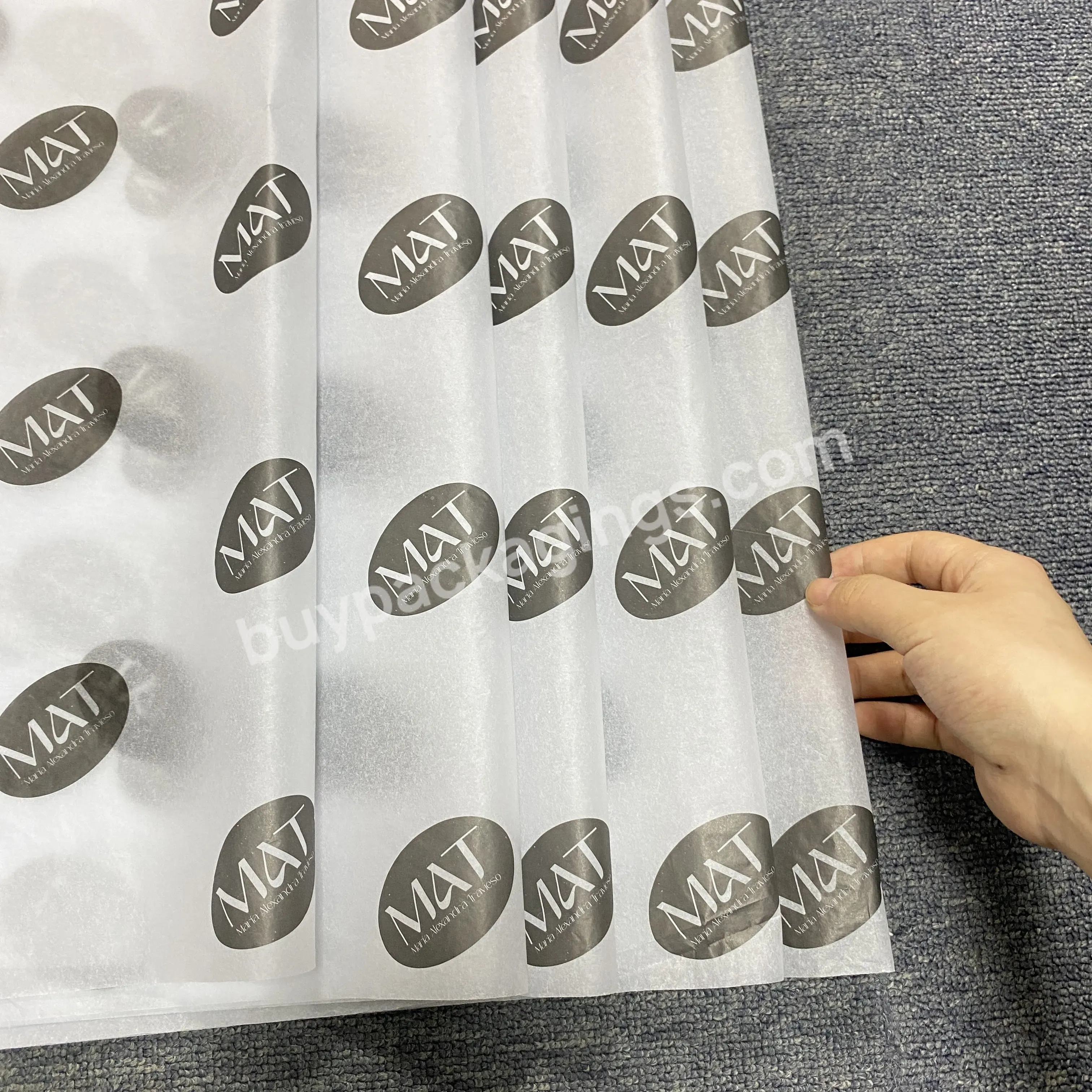 Recyclable Wrapping Tissue Paper For Clothes/flowers/gifts Custom Own Brand Logo Packaging Tissue Paper