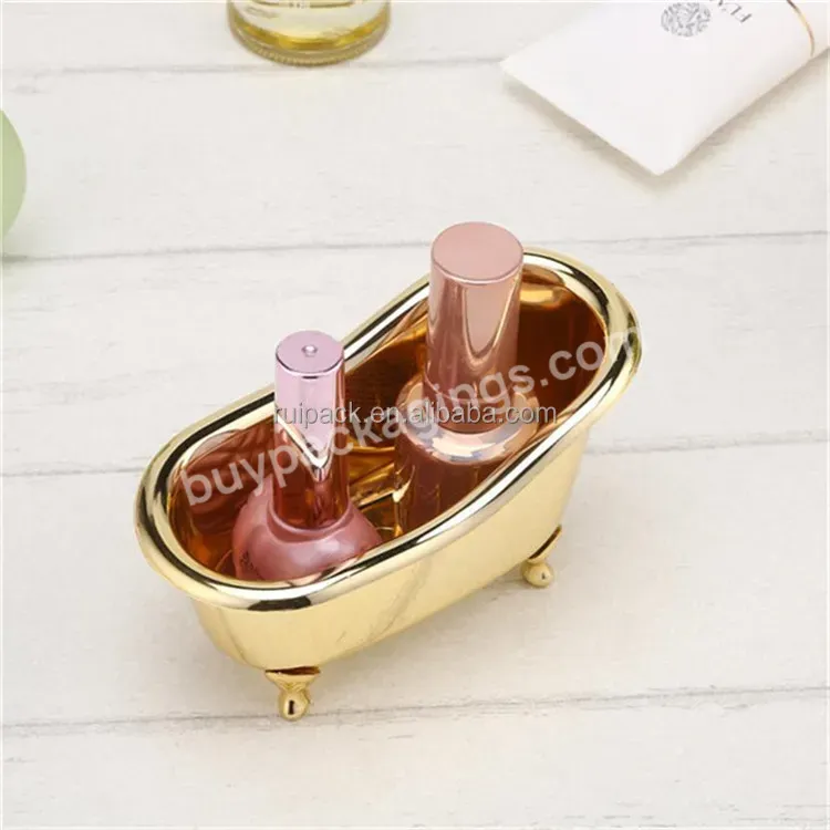 Recycle Mini Bathtub Gold Cosmetic Package - Buy Mini Bathtub,Bathtub Container For Gift,Gold Mini Bathtub.