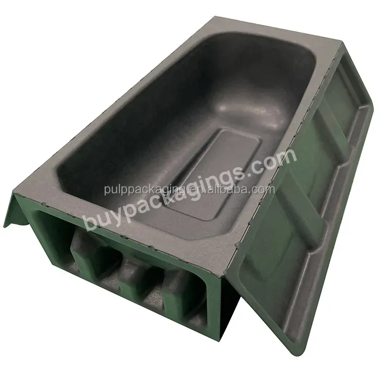 Recycle Paper Pulp Packaging Black Color Paper Pulp Tray Mould Biodegradable Molded Pulp Inner Tray - Buy Molded Pulp Inner Tray,Paper Pulp Packaging,Paper Pulp Tray.