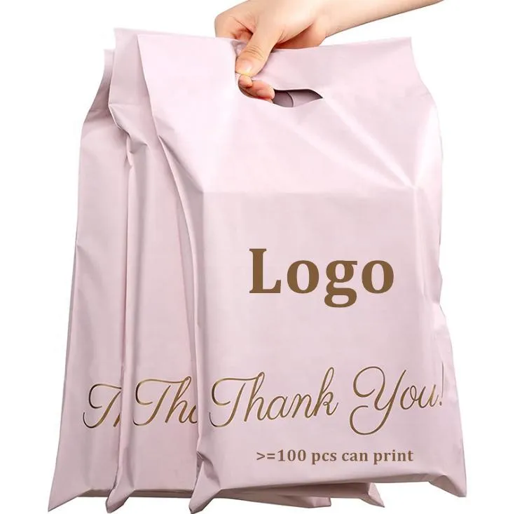 Recycle Self Sealing Biodegradable Thank You Bag Plastic PE Poly Mailing Bags Eco Friendly Customized Poly Mailer With Logo