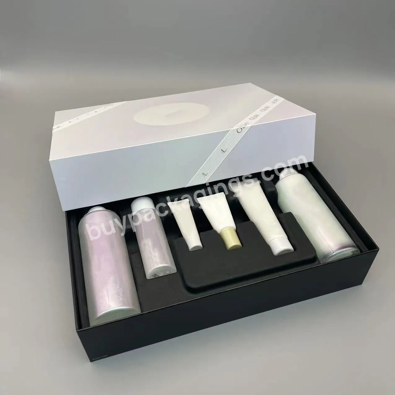 Recycle White Black Skincare Cardboard Cosmetics Gift Box Insert Paper Molded Pulp Packaging Tray - Buy Recycle Paper Molded Pulp Packaging,Cosmetic Packaging Box Insert,Cardboard Cosmetic Packaging Box With Insert.