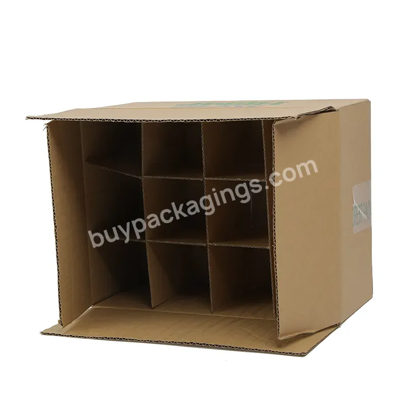 Recycled 6 Bottle Cardboard Crate Shipping Carton Box With Paper Insert - Buy Recycled 6 Bottle Wine Beer Shipping Carton Box With Paper Insert,Boxes For Shipping Wine Glasses,Six Bottle Packaging Box.