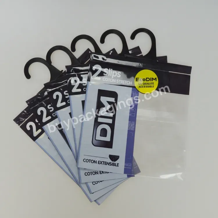Recycled Clothing Plastic Hanger Bag Packing Opp Pe Poly Bag With A Hook - Buy Hanger Bag,Bag With A Hook,Clothing Plastic Bag.