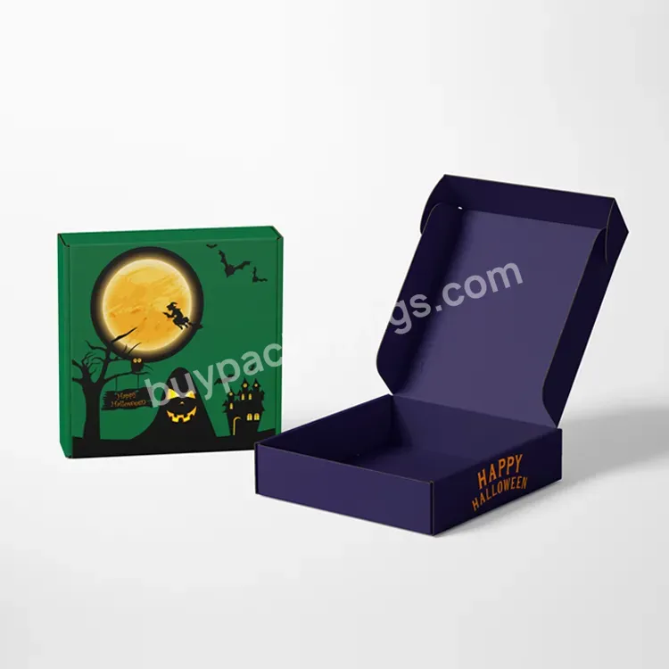 Recycled Corrugated Paper Foldable Shipping Custom Logo Printed Halloween Candy Cosmetic Packaging Mailer Box - Buy Cosmetic Packaging Paper Shipping Boxes,Designer Custom Packaging Recycled Corrugated Paper Boxes With Logo Printed,Custom Logo Shippi
