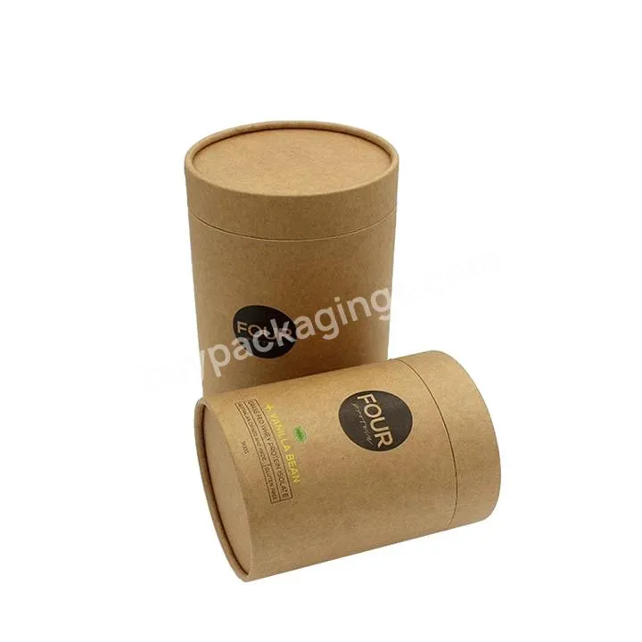 Recycled Customize CMYK Printing Cardboard Cylinder Packaging Paper Tube Box For Candle Packaging