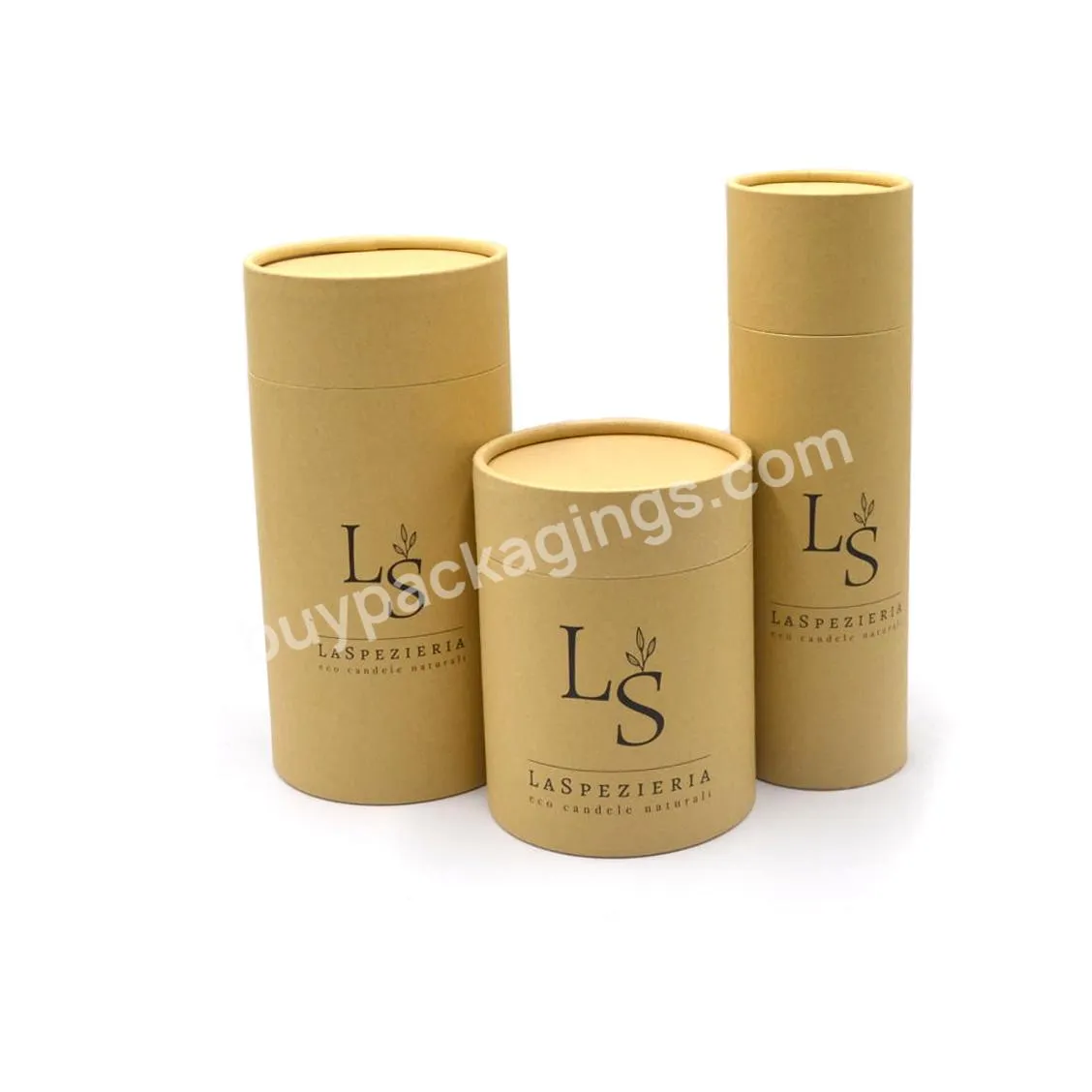 Recycled Customize CMYK Printing Cardboard Cylinder Paper Candle Gift Tube Packaging