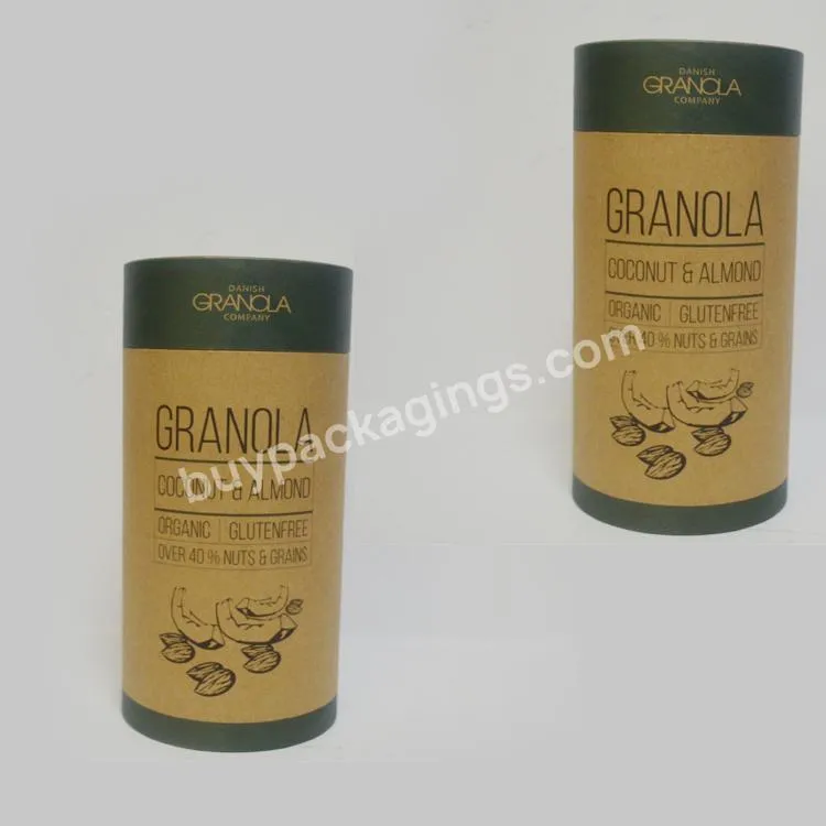 Recycled food grade colored printing paper tube tea coffee food packaging kraft round boxes