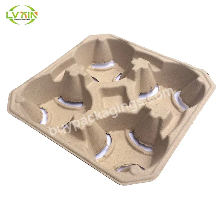 Recycled Paper Pulp Packing Suppliers 2/4 Coffee Cups Holder Drink Tray Paper Pulp Carrier Coffee Paper Cup Holder Tray - Buy Paper Pulp 2/4 Coffee Cups Holder Drink Tray,Paper Pulp Carrier Coffee Paper Cup Tray,Paper Pulp Cup Holder Tray.