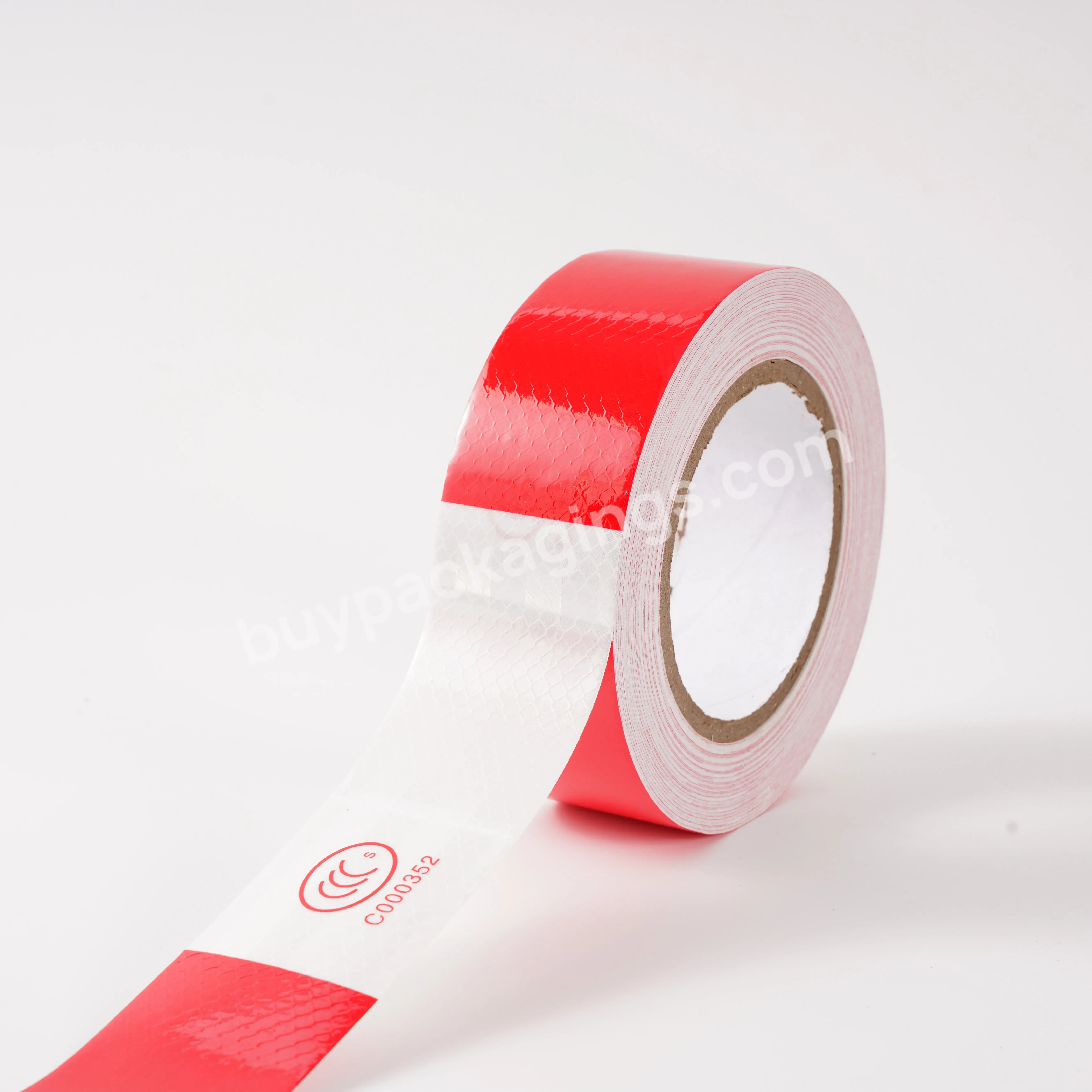 Red And White Reflective Warning Reflective Material Tape For Vehicle Driving - Buy Conspicuous Vehicle Reflective Tape Product,Reflective Tape For Car,Adhesive Reflective Tape.