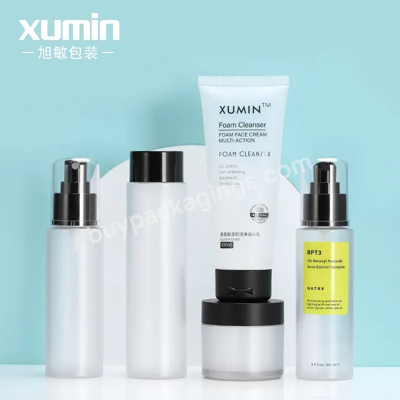 Refillable Cosmetic Packaging Set 50g Plastic Jars 100ml Spray Bottles For Skin Care Products 150ml Toner Set Wholesale - Buy Cosmetic Skin Care Bottle Set 5oz,Cosmetic Packaging Set Wholesale For Skin Care,Bottles For Skin Care Products.