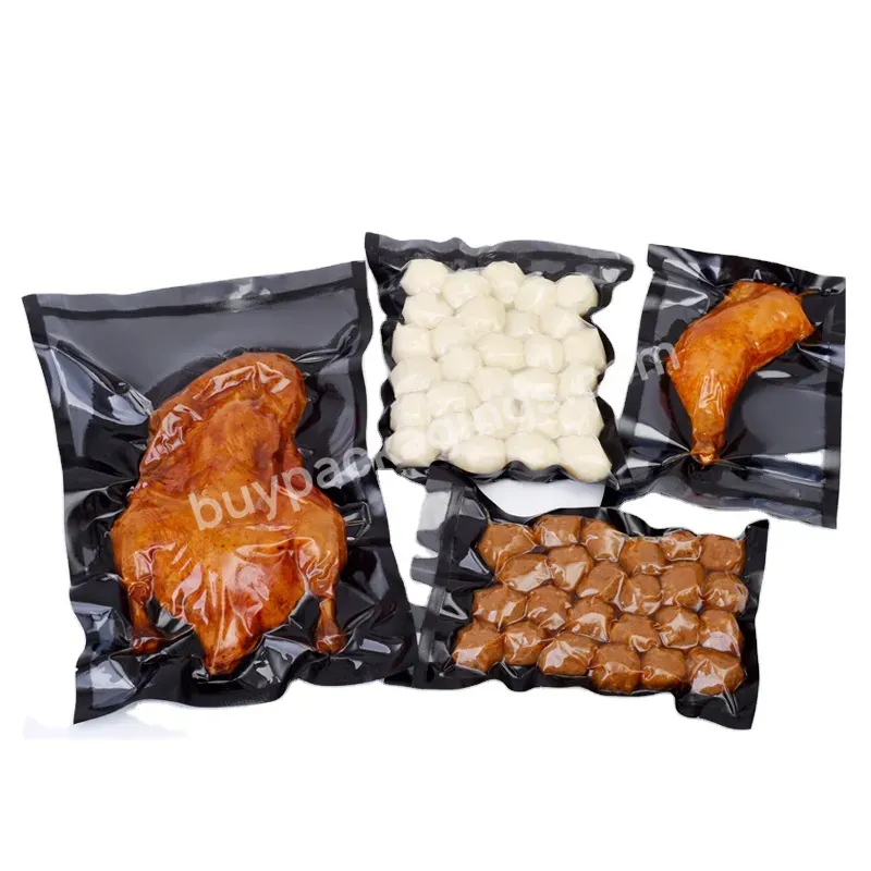 Resealable Clear Transparent Black Pe Nylon Compostable Food Storage Vacuum Sealed Bag - Buy Vacuum Sealed Bag,Vacuum Sealer Bag For Storage Food,Reusable Food Vacuum Bags.