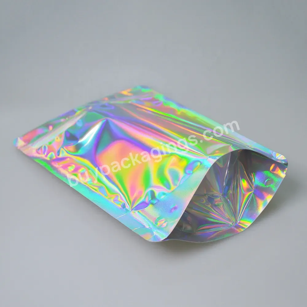 Resealable Holographic Packaging Mylar Bag With Zipper Lock - Buy Cosmetic Packaging Mylar Bag,Resealable Holographic Mylar Bag,Packaging Mylar Bags With Zipper Lock.