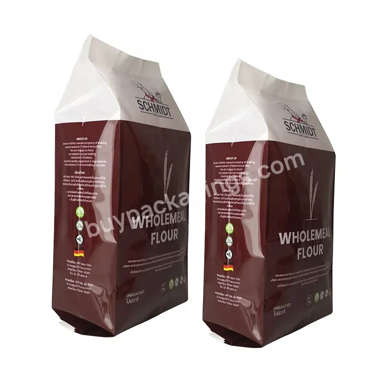 Resealable Side Gusset Powder Packaging Pouch Custom 1kg Food Grade Plastic Flour Packaging Bag - Buy Standing Up Food Pouch Bags For 1kg 2.5kg Packaging Powder Product,Heat Seal Aluminum Foil Wheat Flour Packaging Bags,Custom Logo Grain Wheat Powder
