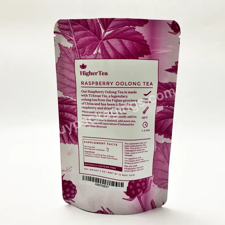 Resealable Stand Up Kraft Paper Aluminum Foil Packing Bags Customized Afternoon Tea Packaging - Buy Tea Packaging,Afternoon Tea Packaging,Customized Tea Packaging.