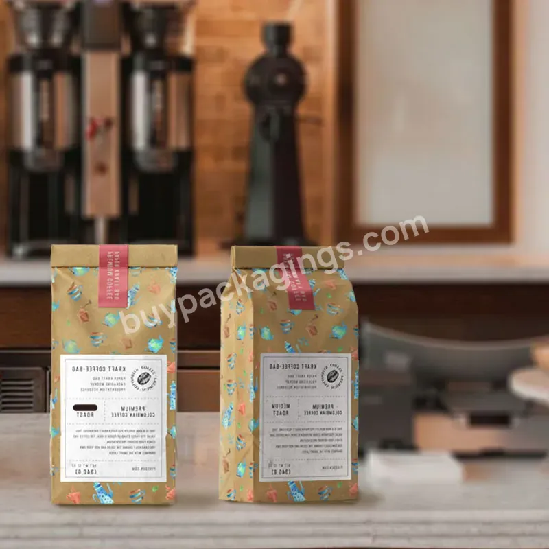 Resealable Zipper Kraft Paper Coffee Bags With Valve And Window - Buy Resealable Kraft Paper Coffee Bags,Zipper Packaging Bags,Bags With Valve And Window.