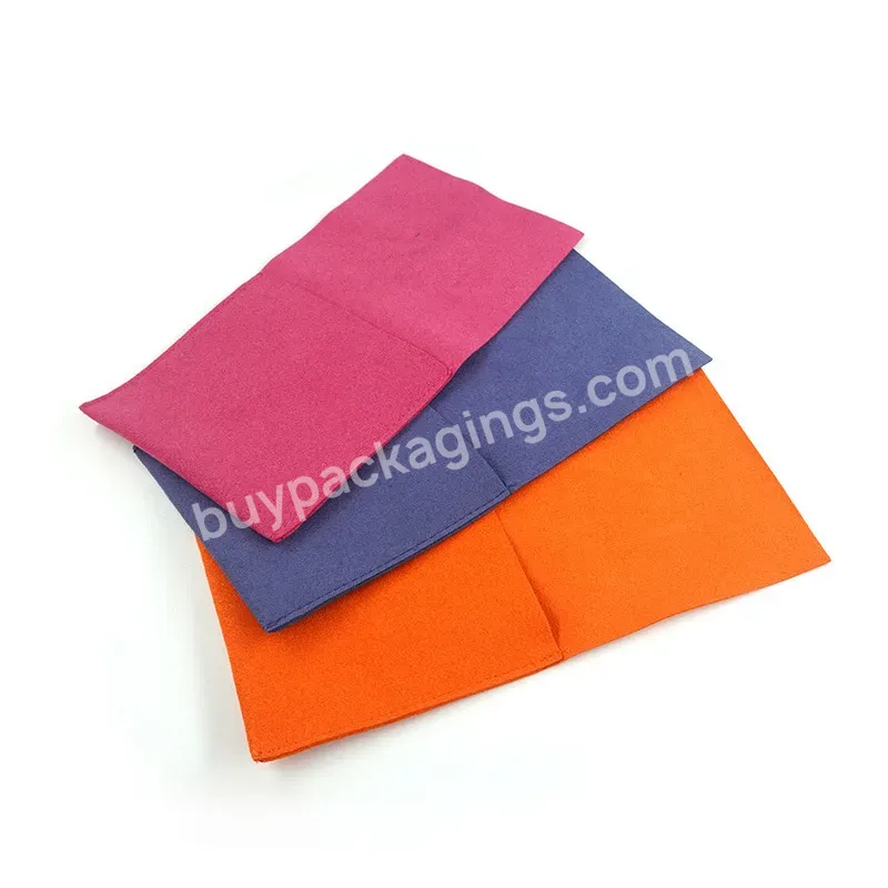 Reusable Custom Logo Microfiber Suede Jewelry Pouch Popular Luxury Suede Jewelry Bag Small Gift Envelopes