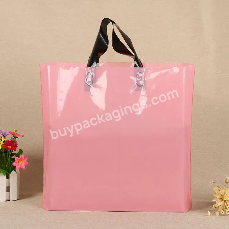 Reusable Ldpe/hdpe Soft Loop Handle Clothing Bag Plastic Shopping Bag With Soft Loop Handle - Buy Plastic Shopping Bag With Soft Loop Handle,Soft Loop Handle Clothing Bag,Reusable Soft Loop Handle Bag.
