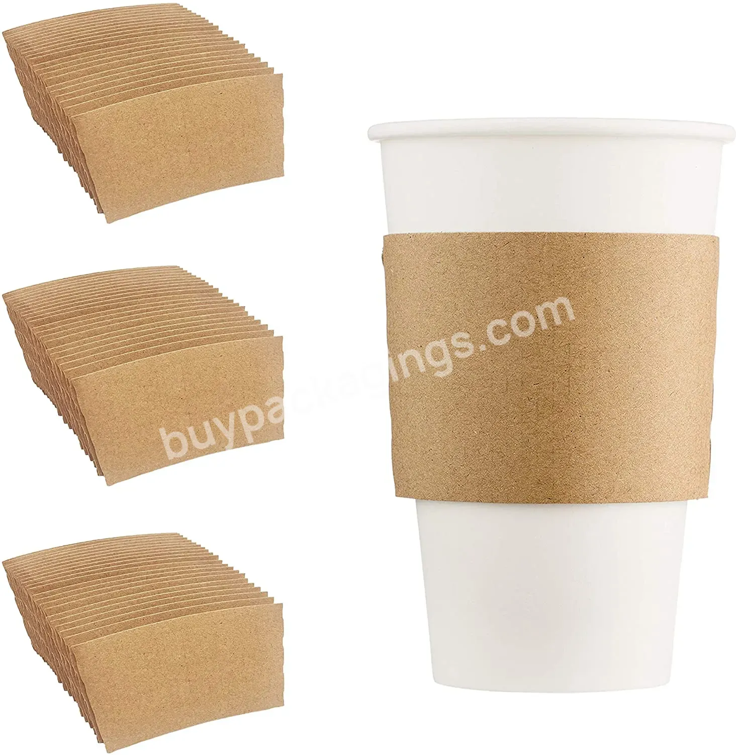 Reusable Pla Custom Print Your Logo Low Moq Customized Coffee Paper Cup Sleeve Kraft Holder Paper Cup Fan Datang - Buy Paper Cup Fan,Paper Cups For Hot Drinks,Cup Fan Paper.