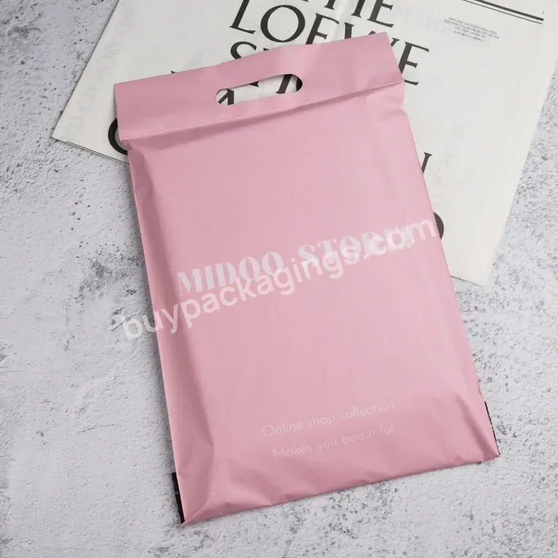 Reusable Recycled Self Adhesive Plastic Mailing Envelope Courier Flyer Pouch Shipping Pink Mailer Bag With Handle - Buy Pink Mailer Bag With Handle,Self Adesive Plastic Mailing Bag,Courier Flyer Pouch Shipping Bag.