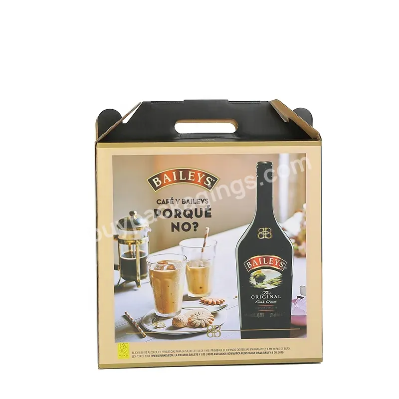 Rigid Corrugated Box Custom Printed Cardboard 2/4/6 Portable Bottle Red Wine Box With Handle - Buy Rigid Corrugated Box Custom Printed Cardboard 2/4/6 Portable Bottle Red Wine Box With Handle,Custom Logo Printed Portable Beer 2/4/6 Bottle Glasses Win