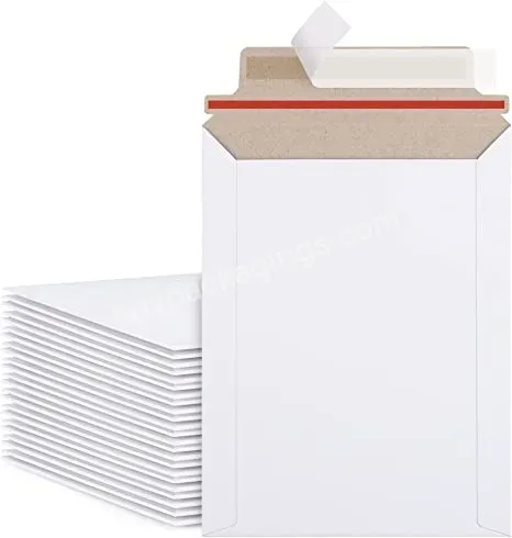 Rigid Document Photo Mailers 6.25x8.25 Stay Flat White Cardboard Envelopes Hard Card Board Back Do Not Bend Envelope Self Seal - Buy Photo Mailers,White Cardboard Envelopes,Rigid Mailer Hard Card Board Back Do Not Bend Envelope.