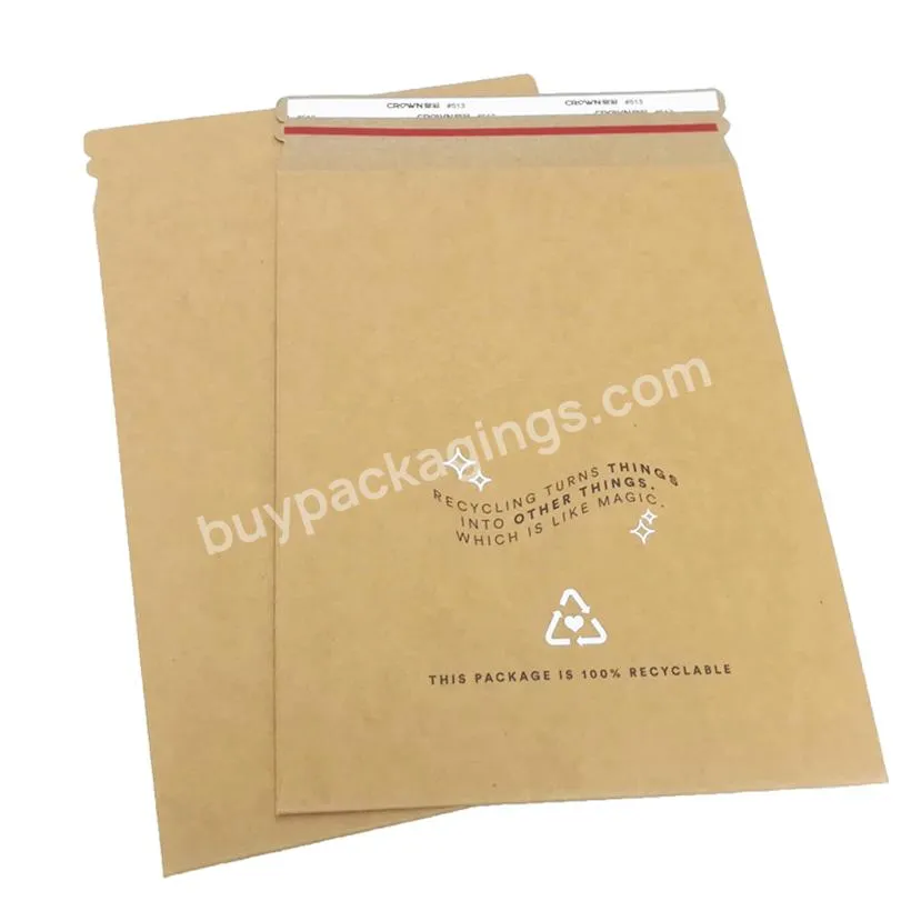 Rigid Photo Envelopes Printed Cardboard Mailer Envelope Recycled Stay Flat Envelope For Packaging