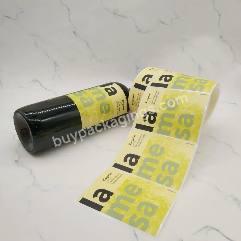 Roll Self Adhesive Bottle Product Packing Labels Wine Label Printing - Buy Wine Label Printing,Label,Bottle Labels.