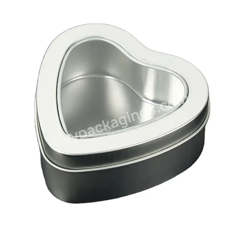 Romantic Mini Window Metal Candle Box Small Heart Shape Wax Tin - Buy Heart Shape Candle Tin,Heart Tin Candle,Wax Tin.