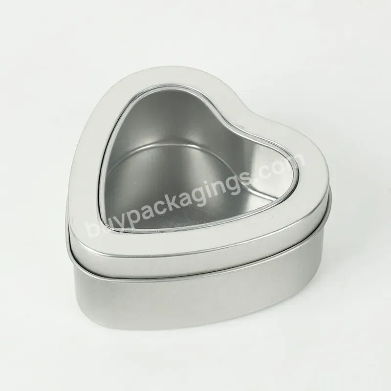 Romantic Mini Window Metal Candle Box Small Heart Shape Wax Tin - Buy Heart Shape Candle Tin,Heart Tin Candle,Wax Tin.