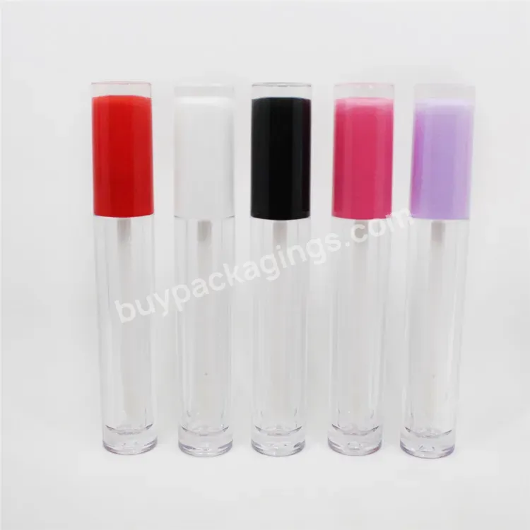 Round 5ml Painting Color Pink Purple White Custom Logo Lip Gloss Tubes Packaging Empty Lip Gloss Tubes With Brush Wand - Buy Squeeze Cosmetics Lipstick Tubes Lip Gloss Tube,Pink Lip Gloss Tubes,Lip Gloss Tubes Wholesale.