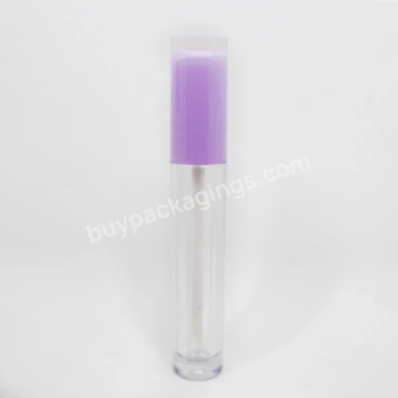 Round 5ml Painting Color Pink Purple White Custom Logo Lip Gloss Tubes Packaging Empty Lip Gloss Tubes With Brush Wand - Buy Squeeze Cosmetics Lipstick Tubes Lip Gloss Tube,Pink Lip Gloss Tubes,Lip Gloss Tubes Wholesale.