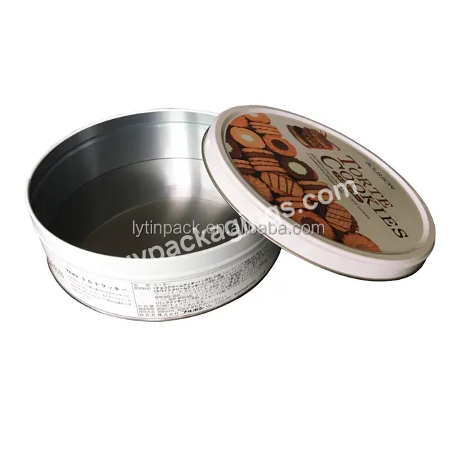 Round Biscuit Metal Tin Box For Cookies - Buy Round Biscuit Metal Tin Box For Cookies,Metal Boxes For Storage,Clear Cookie Tin Can.