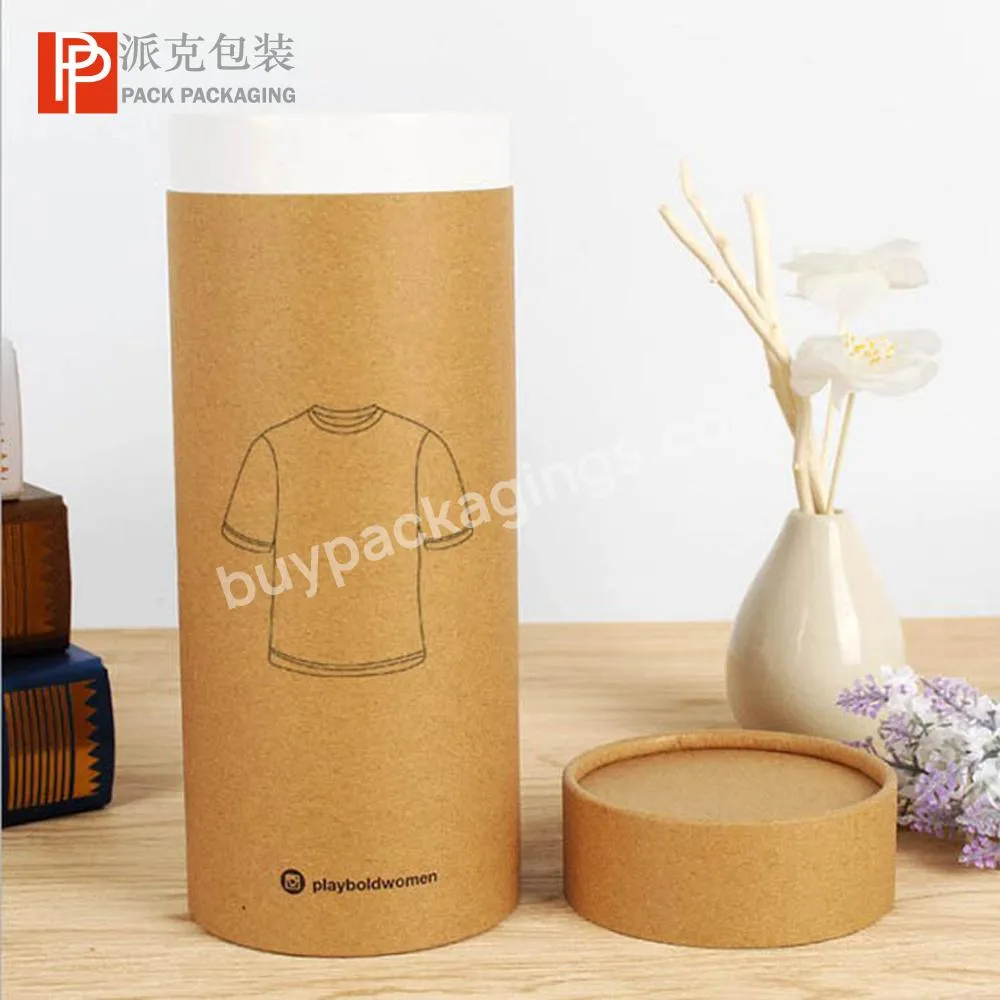 Round Bodysuit Lingerie  Baby Blanket Clothes Paper Packaging Tube Natural Offset Printing