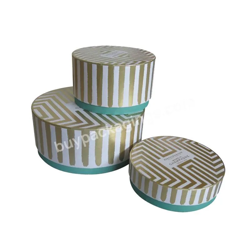 Round Cake Box Customized Printing Cardboard Cylinder Truffle Box