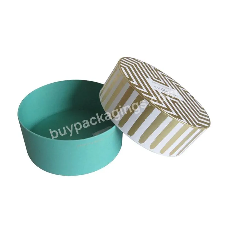 Round Cake Box Customized Printing Cardboard Cylinder Truffle Box
