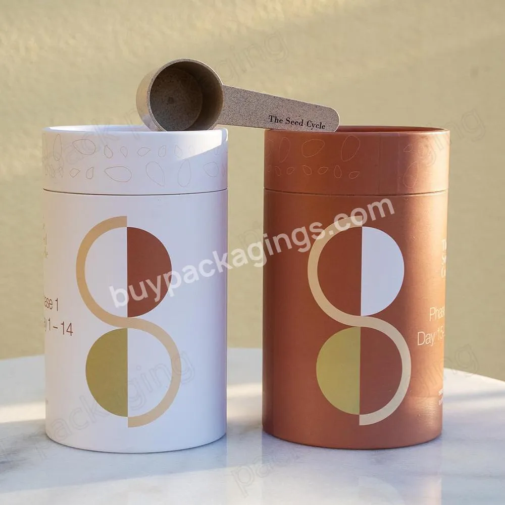 Round Cylinder Cardboard Paper Tubes Packaging For Bulk Tea Leaves Storage Box