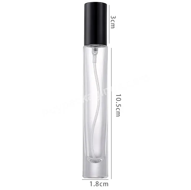 Round Empty Clear Glass Perfume Bottle With Sprayer Black Overcap - Buy Perfume Bottle Container,Transparent Perfume Bottle,Glass Spray Perfume Bottle.