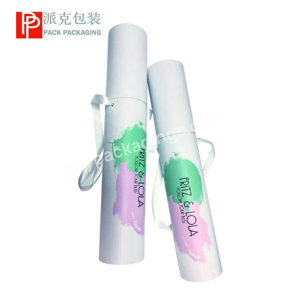 Round white mailing tube  yoga mat 5mm plastic free paper tube packaging