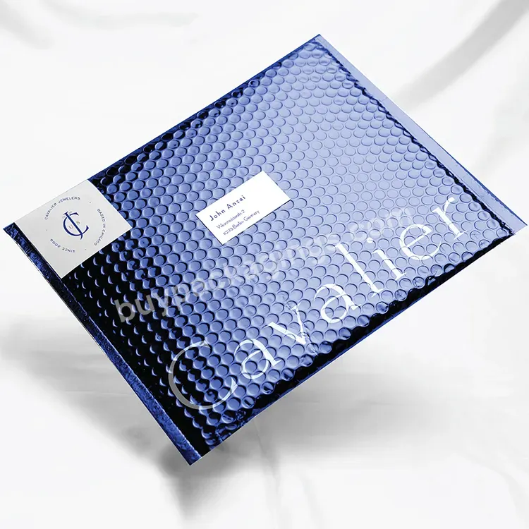 Royal Blue Metallic Aqua Bubble Mailers Dark Blue Padded Envelopes With Logo Metallic Colored Padded Envelopes For Sunglasses - Buy Custom Padded Envelope,Buble Mailer Padded Envelopes,2.5 Mil Mailing Bags.