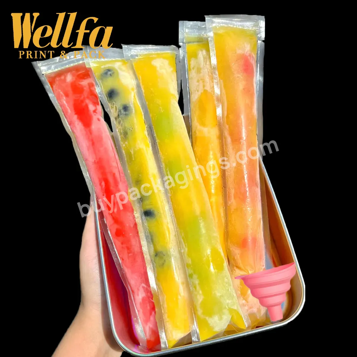 Sac Clear Custom Printed Heat Seal Zipper Fruit Juice Freeze Pe Plastic Popsicle Pouch Ice Pop Lolly Packaging Bags - Buy Plastic Bags Freezer Bags Bolsas Popits Ice Cream Wrapper Ice Cream Popsicle Packaging,Wholesale Custom Small Clear Transparent